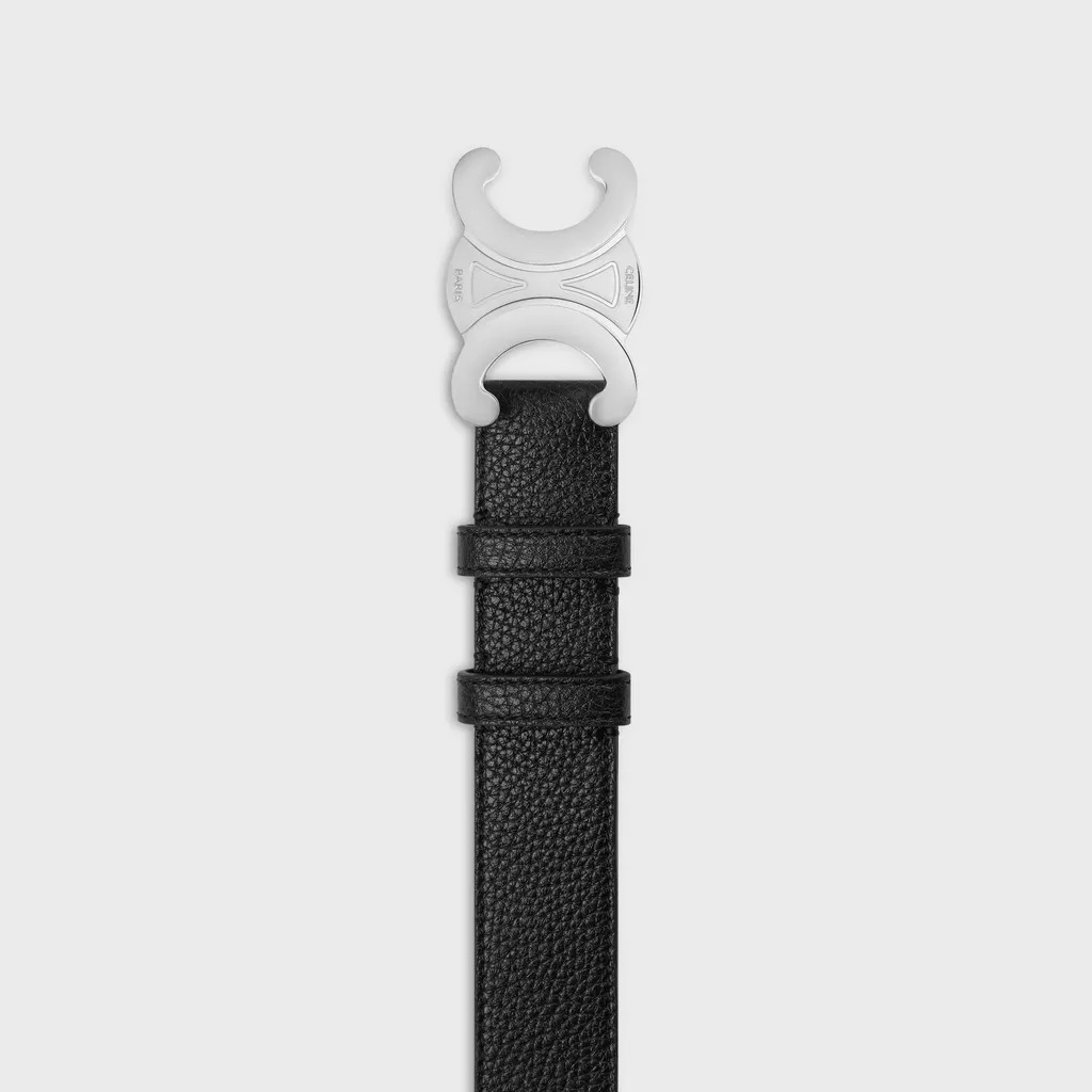 Large 30Mm Triomphe Belt In Grained Calfskin
