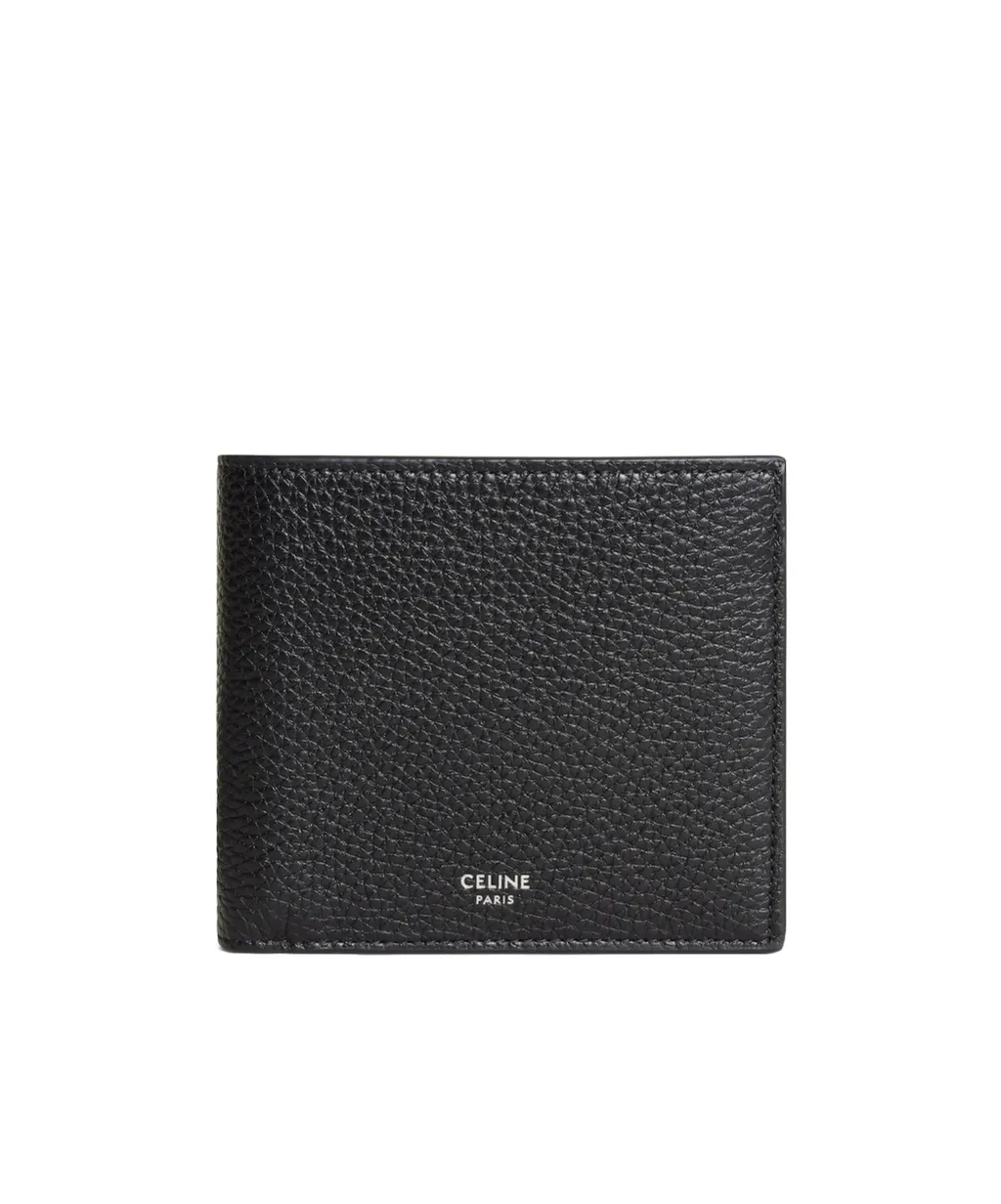 Bi-Fold Wallet In Grained Calfskin