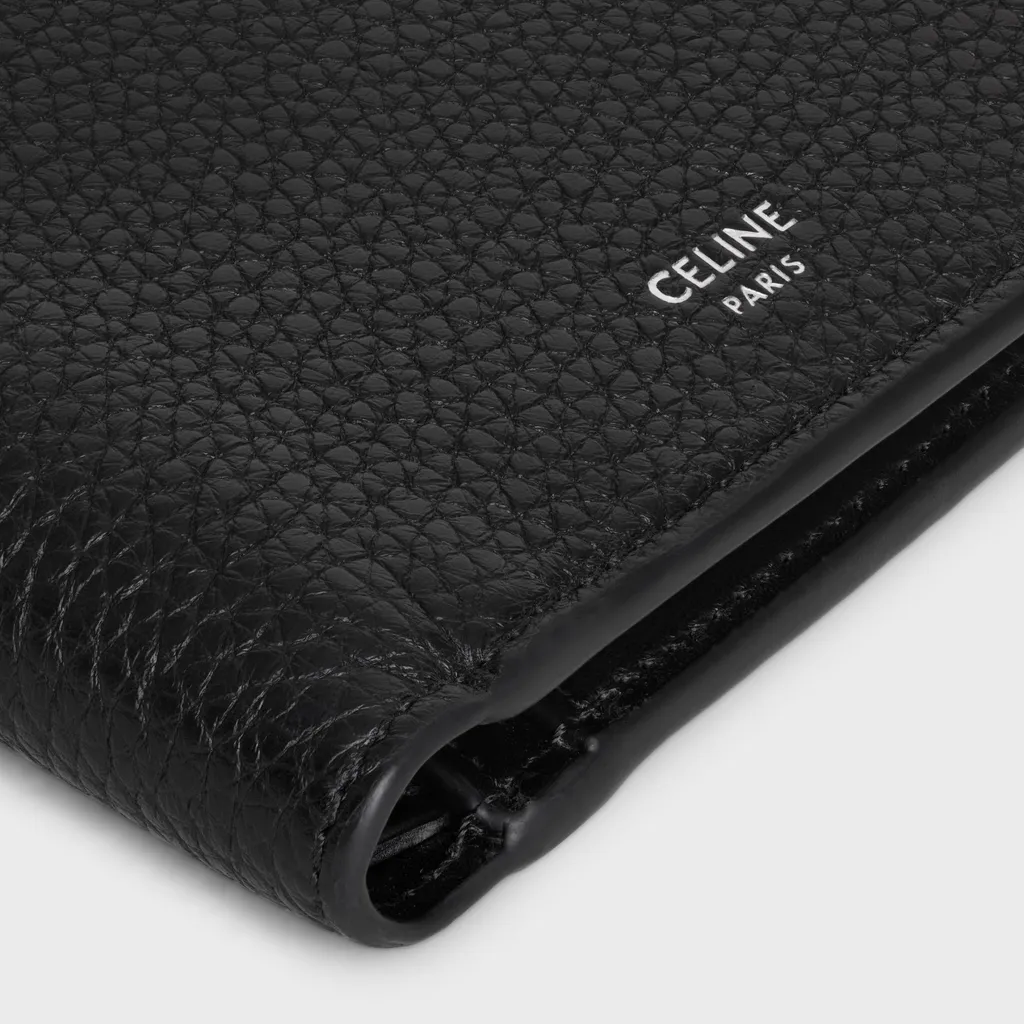Bi-Fold Wallet In Grained Calfskin