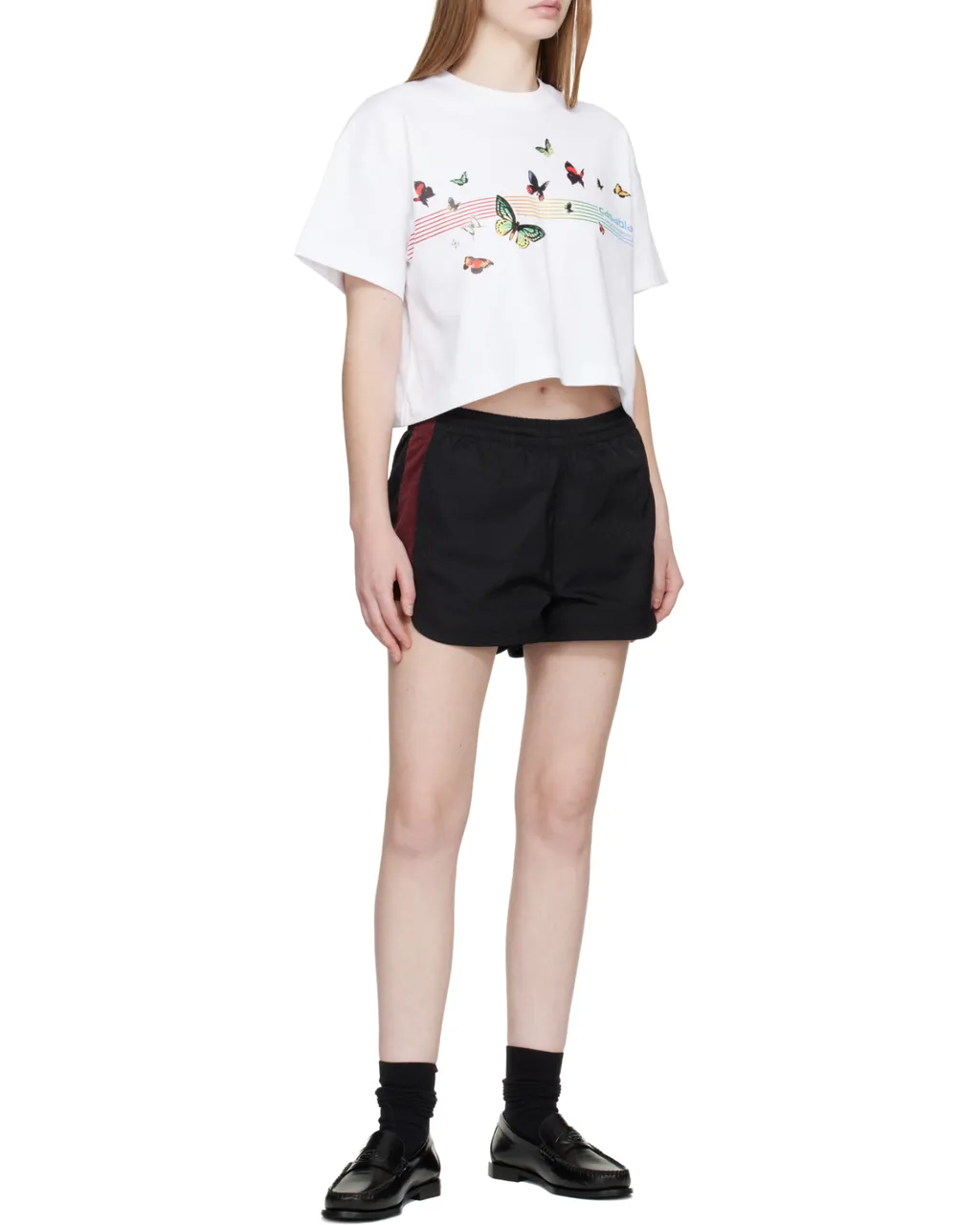 Casablanca Cropped Logo Print T-Shirt