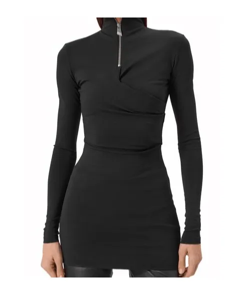 The Attico Stand Up Collar Mini Dress
