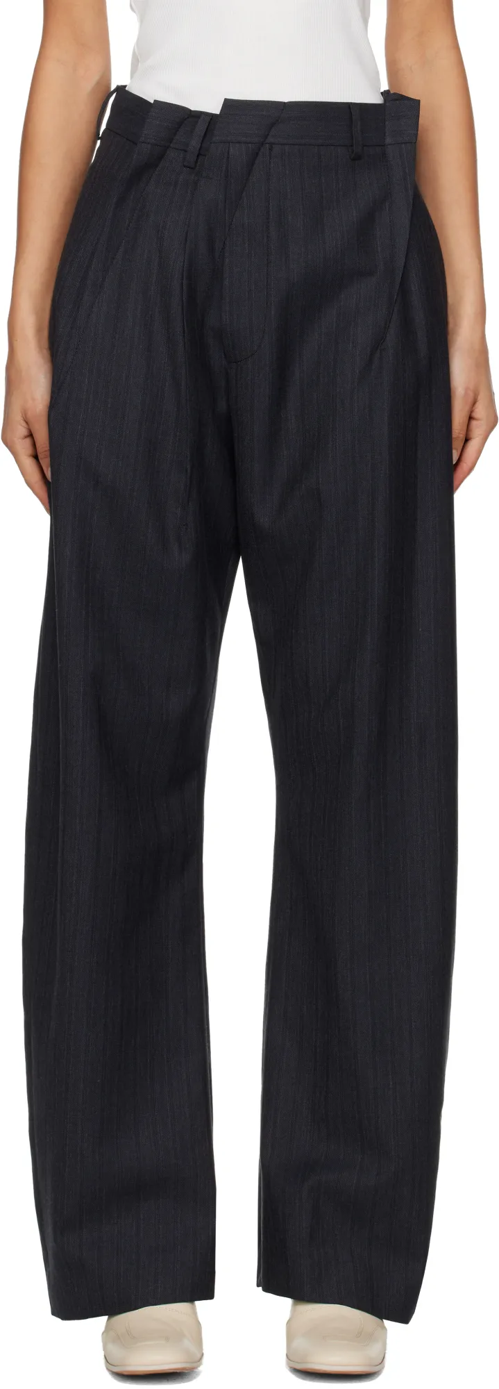 Mm6 Maison Margiela Wide Leg Trousers