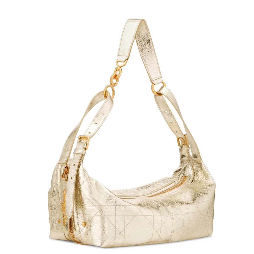 Medium D-Journey Bag In Crinkled Calfskin