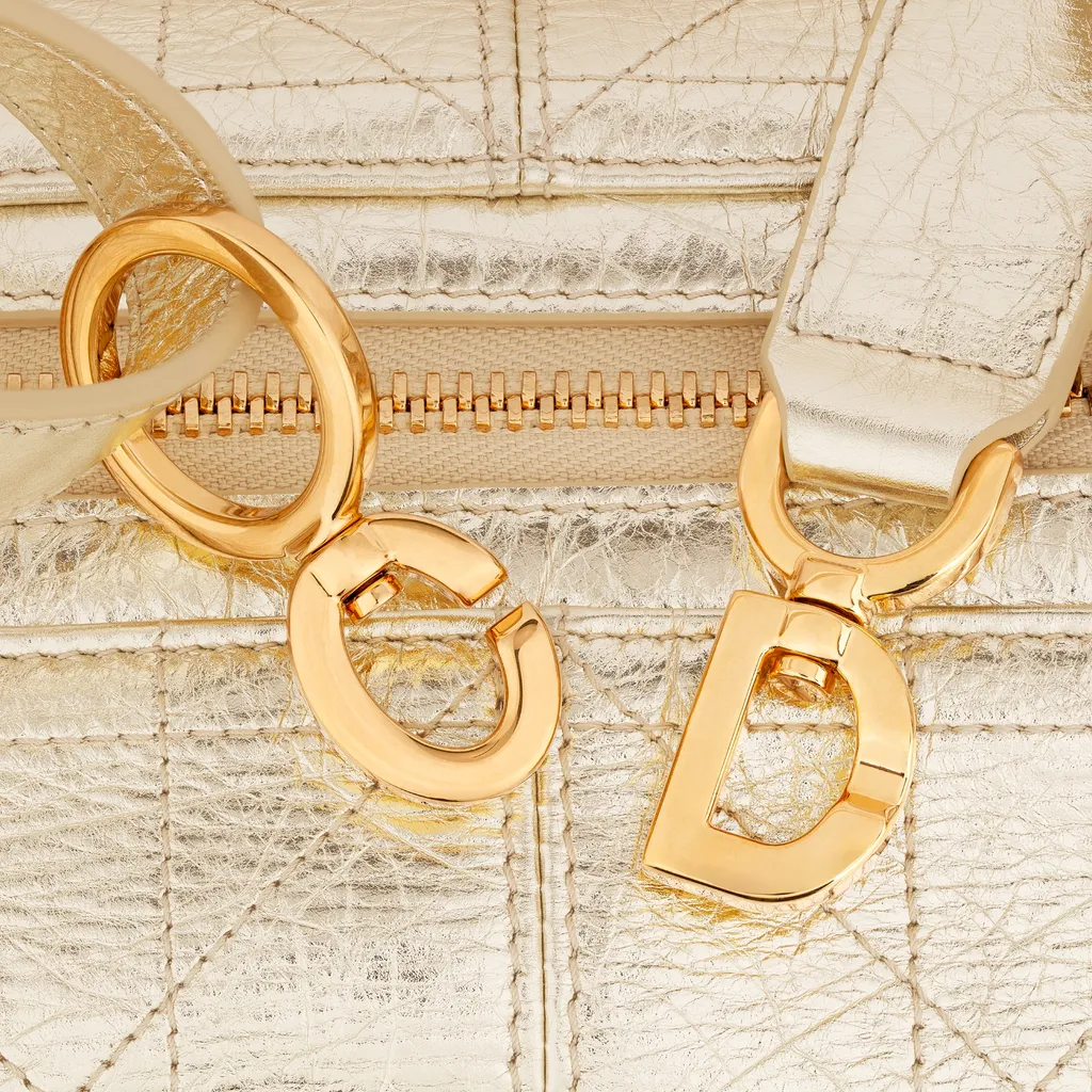 Medium D-Journey Bag In Crinkled Calfskin