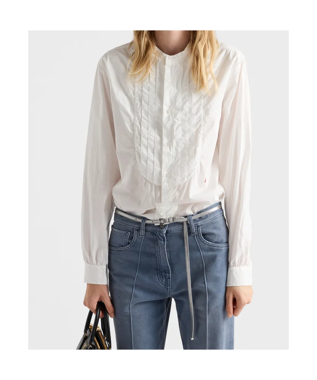 Prada Embroidered Long-Sleeved Shirt