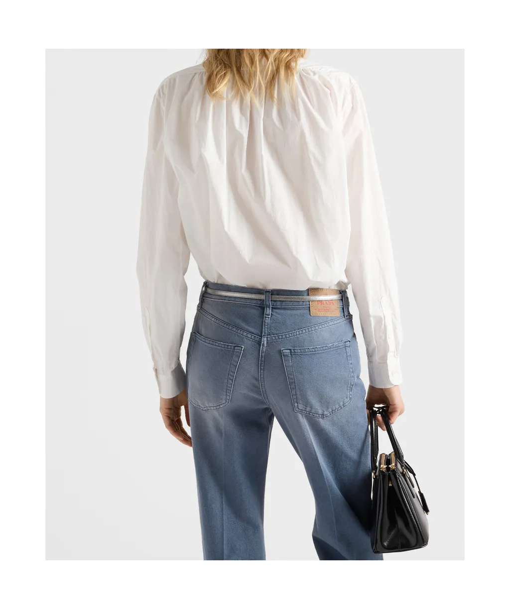 Prada Embroidered Long-Sleeved Shirt