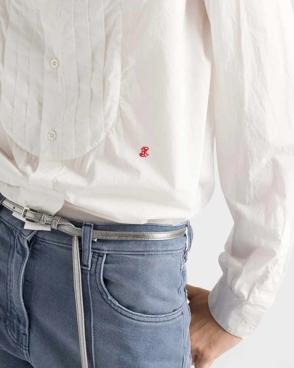 Prada Embroidered Long-Sleeved Shirt
