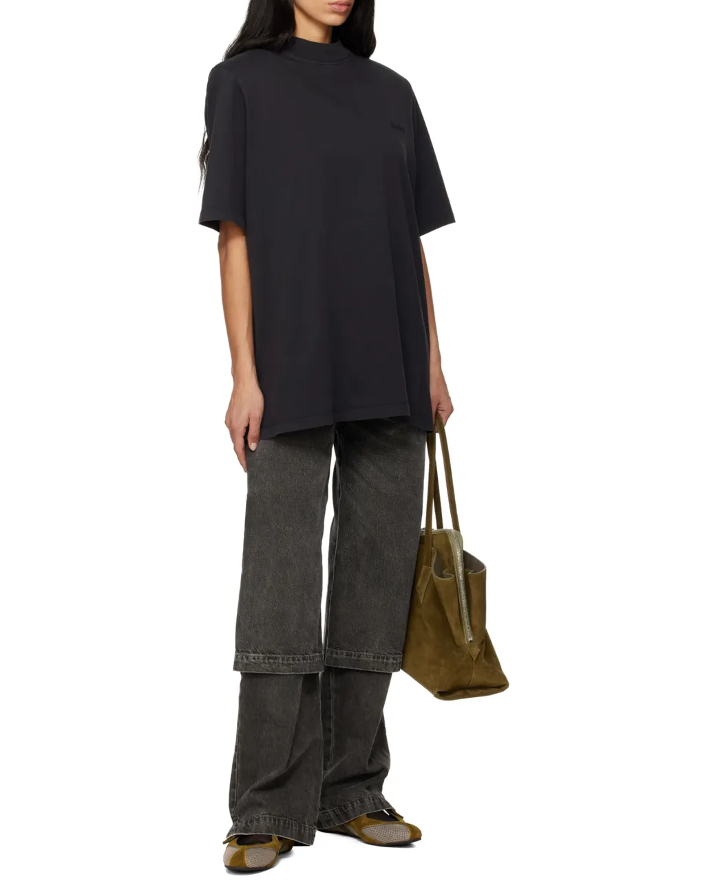 The Attico Logo Embroidered Oversized T-Shirt