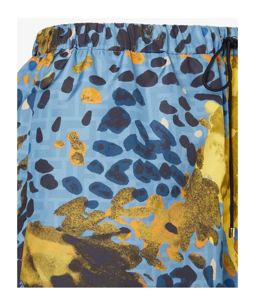 Fendi All-Over Falena Dots Print Drawstring Shorts