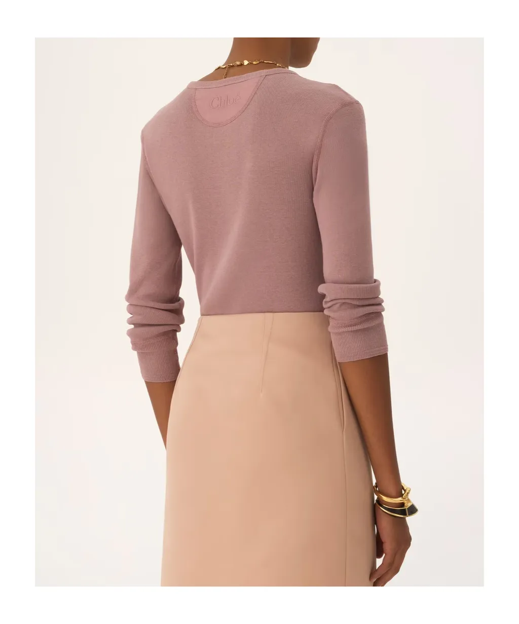 Chloé Fitted Henley Knitted Shirt