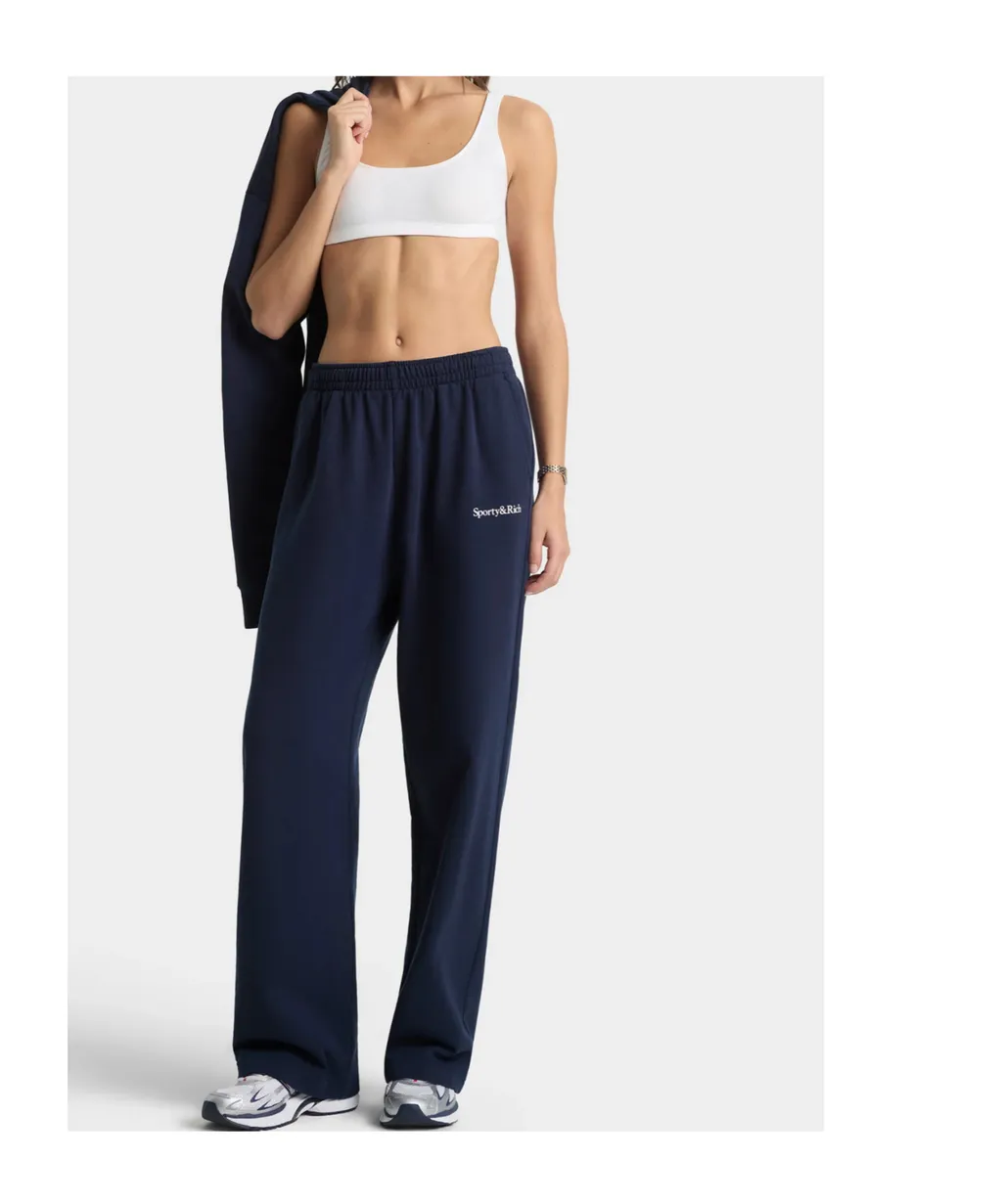 Serif Logo Wide Sweatpant