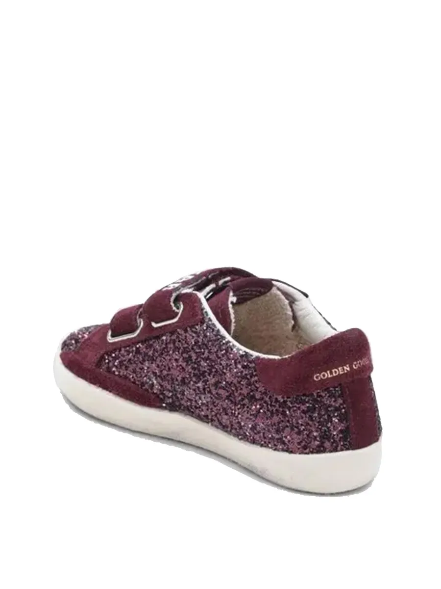 Golden Goose Kids Glittered Touch-Strap Sneakers