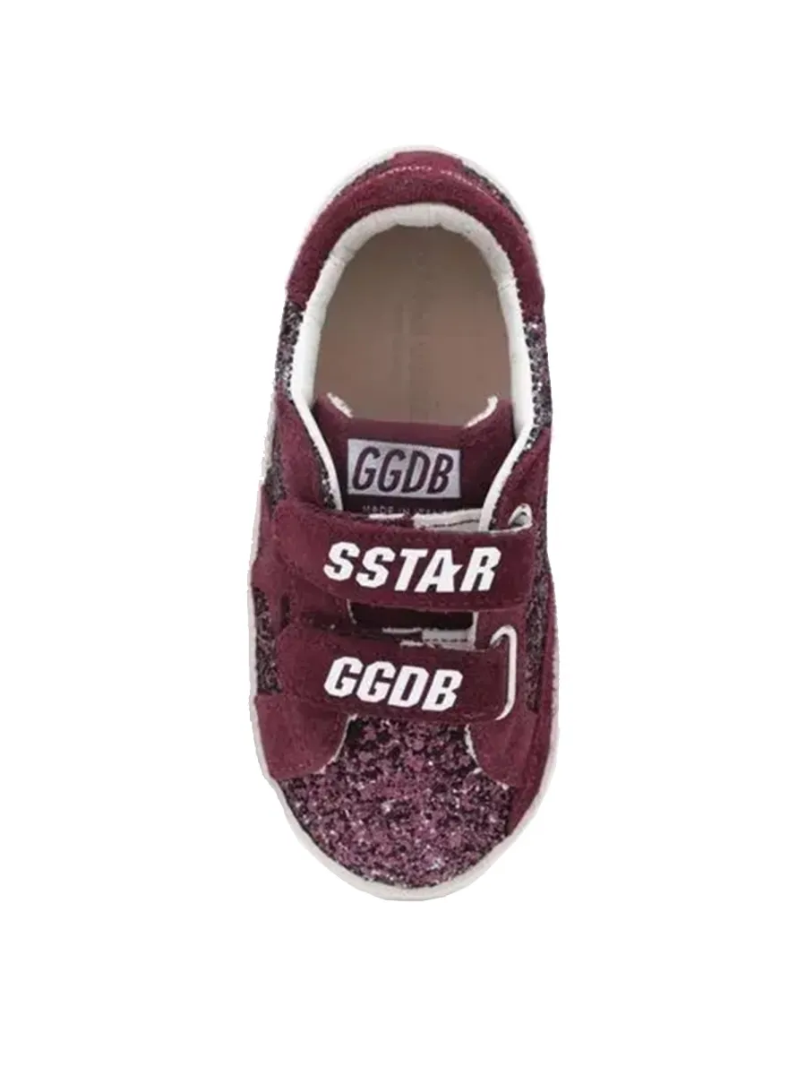 Golden Goose Kids Glittered Touch-Strap Sneakers