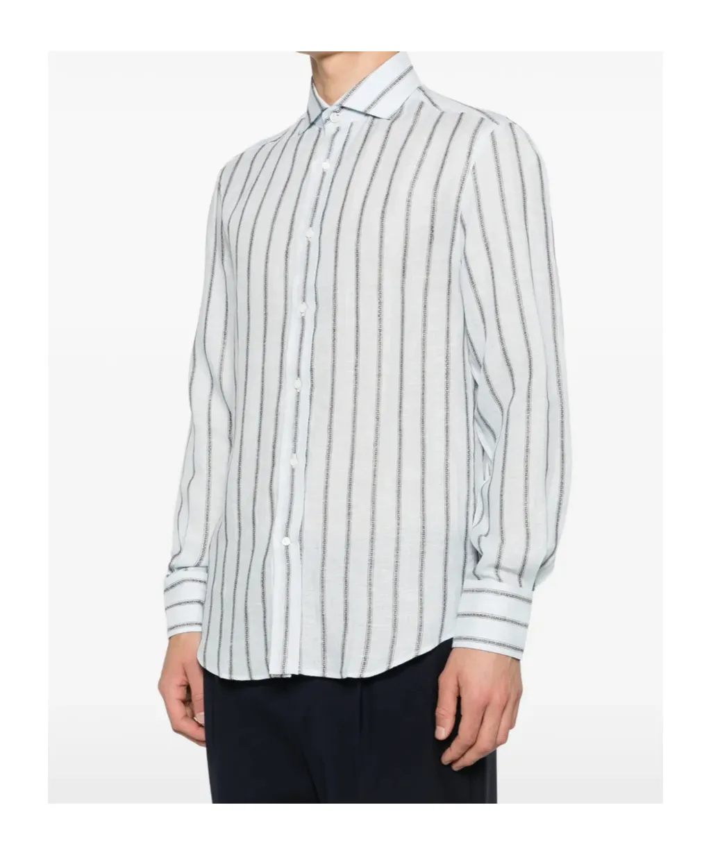 Striped Button-Down Shirt