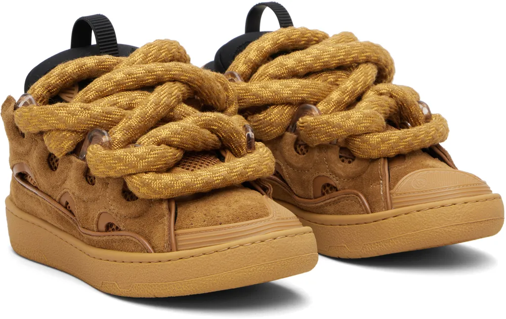 Curb Leather Sneakers With Snakeskin Laces