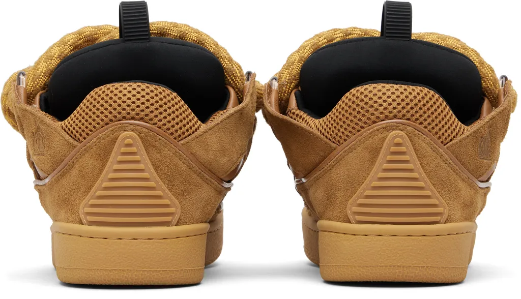 Curb Leather Sneakers With Snakeskin Laces