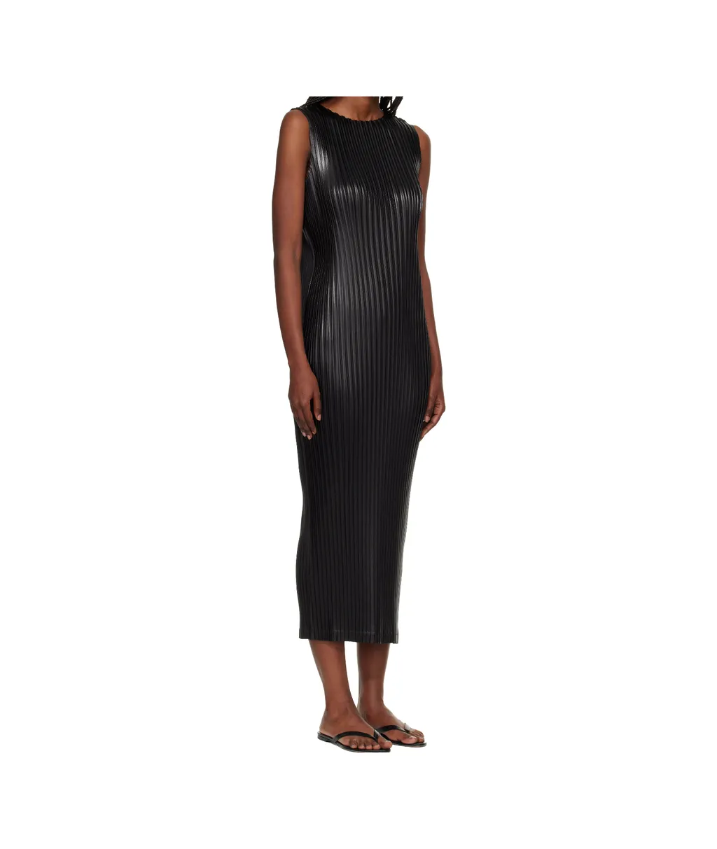 Metallic Pleated Dress