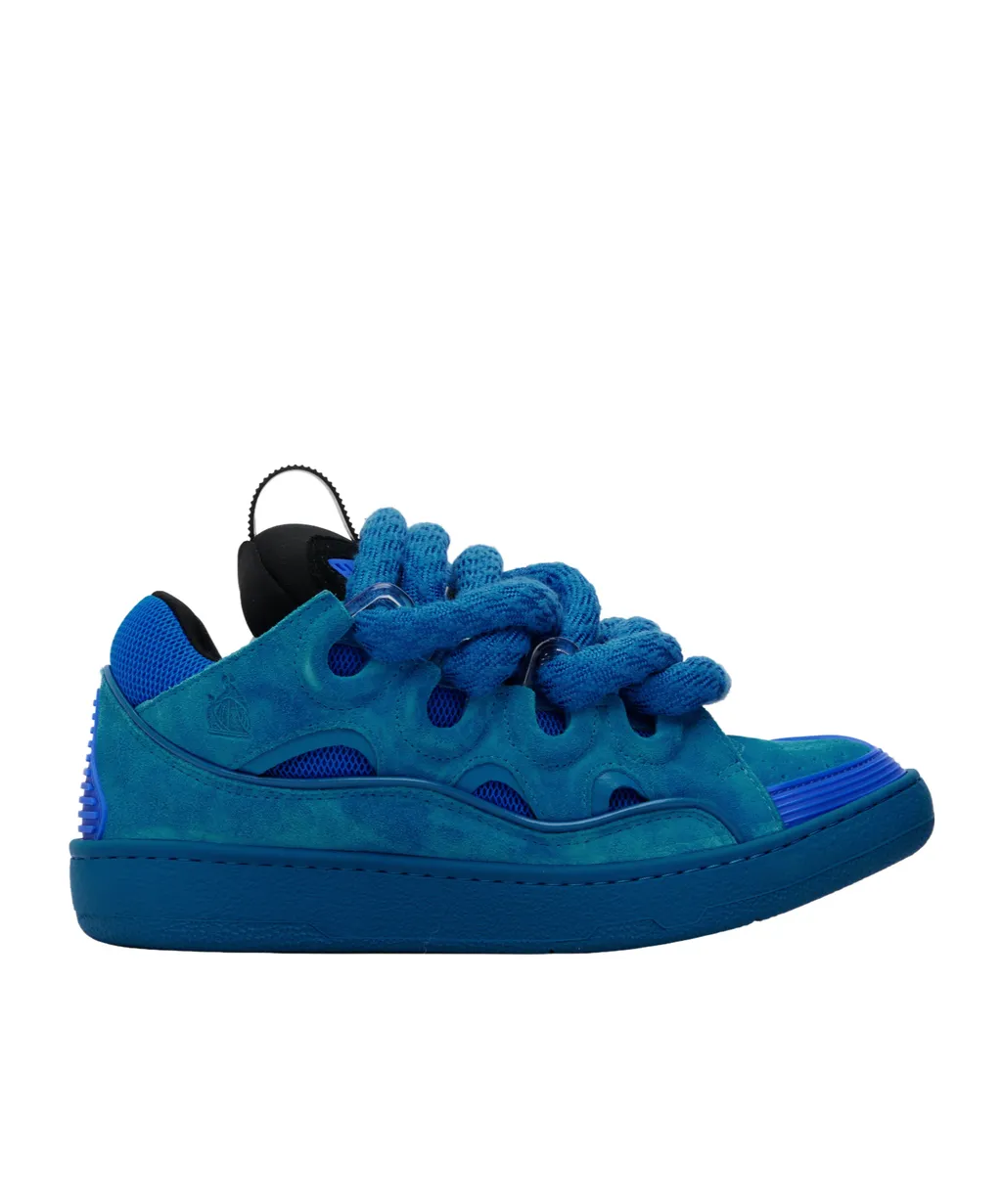 Curb Leather Sneakers With Snakeskin Laces