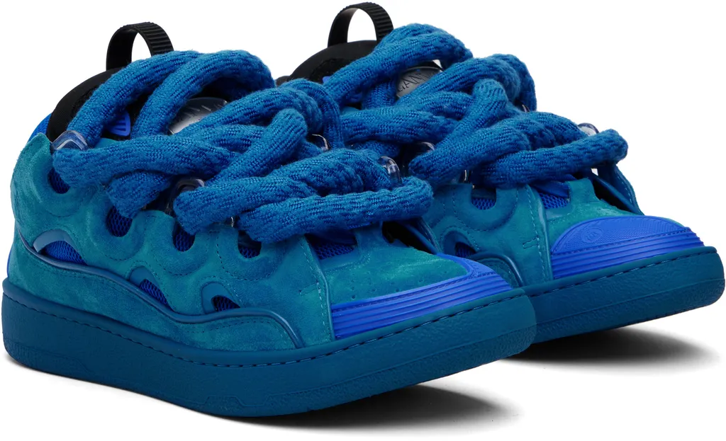 Curb Leather Sneakers With Snakeskin Laces