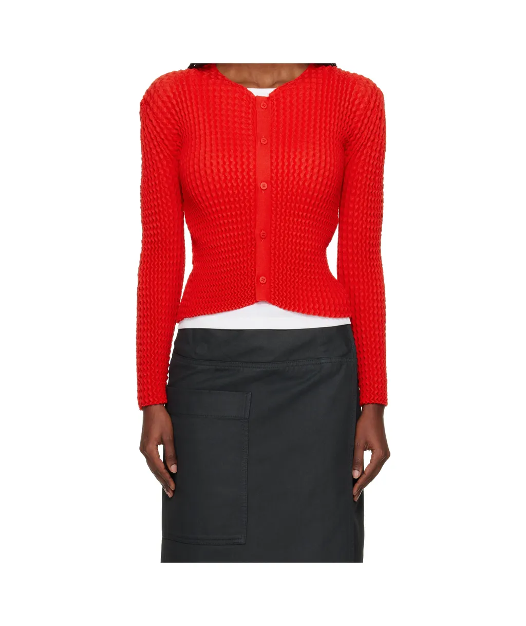 Button-Down Long-Sleeved Knitwear