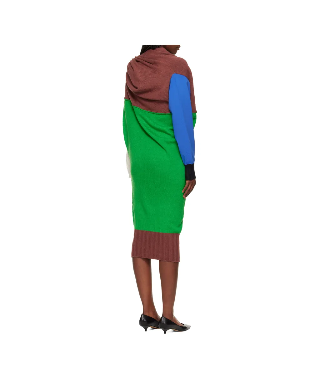 Color-Blocked Knit Dress
