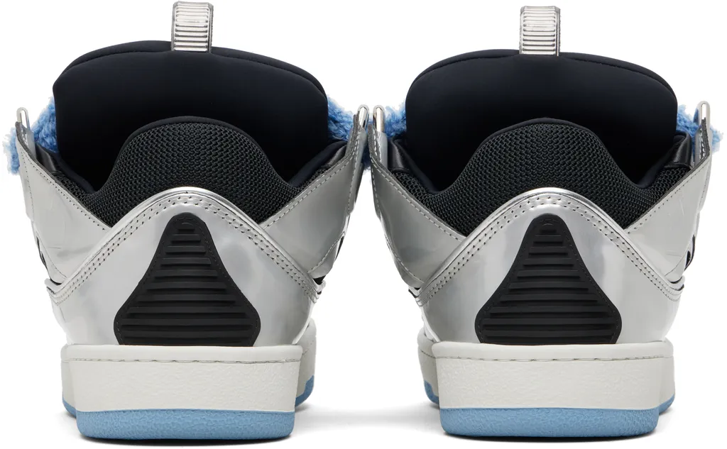 Curb Metallic Leather Mesh Sneakers