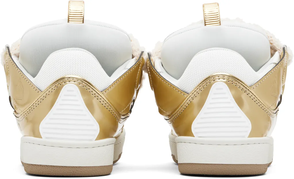 Curb Faux Metallic Leather Mesh Sneakers