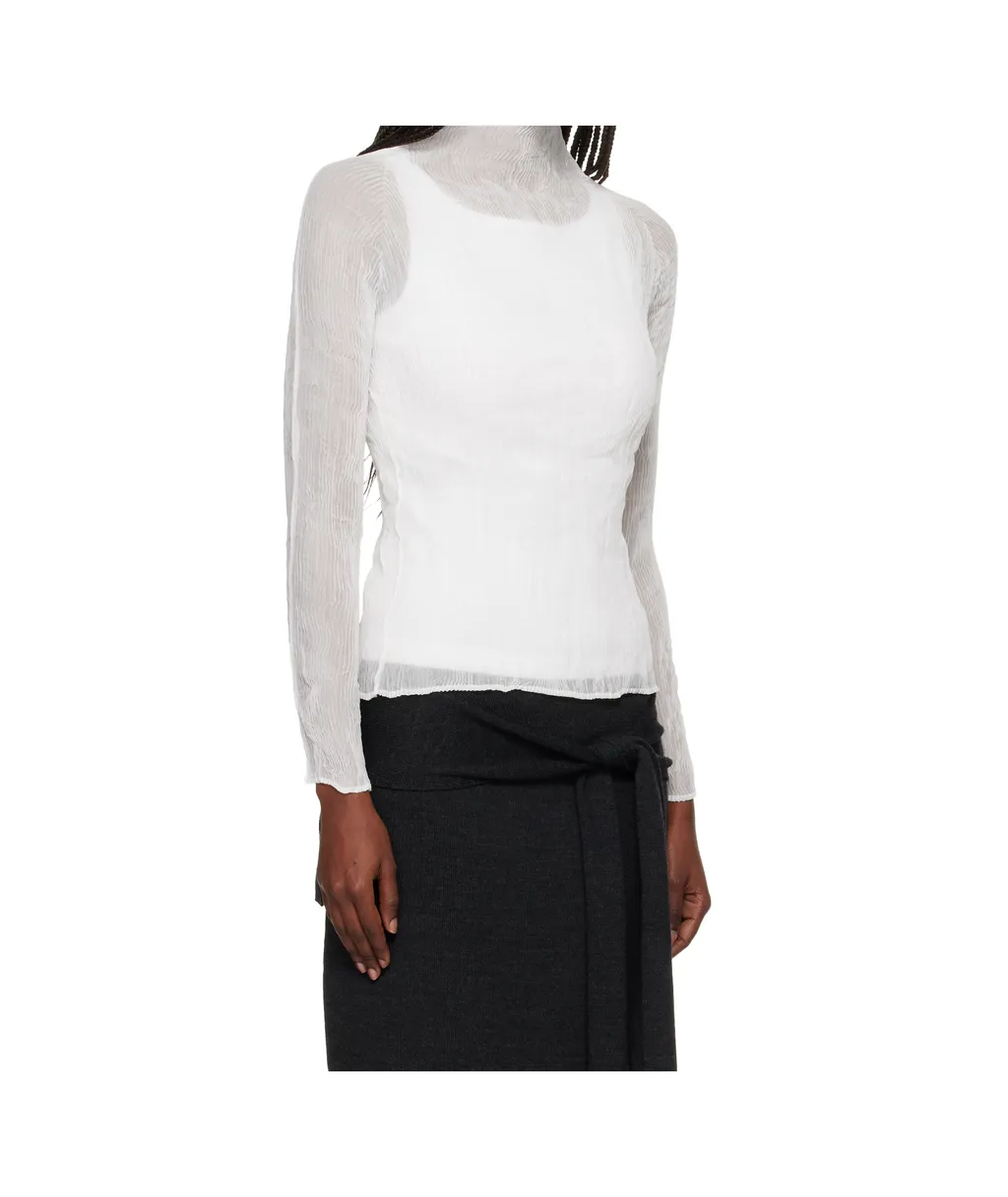 Pleated Semi-Transparent Cover-Up