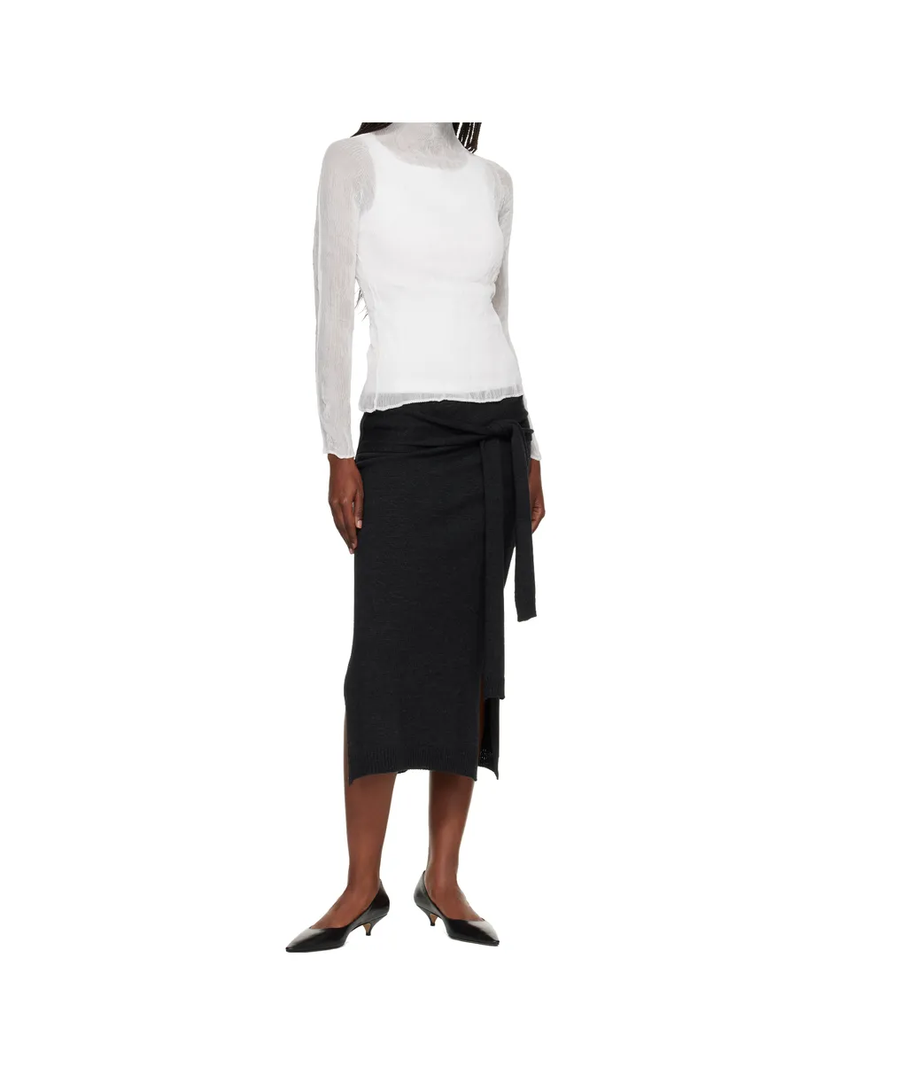 Pleated Semi-Transparent Cover-Up