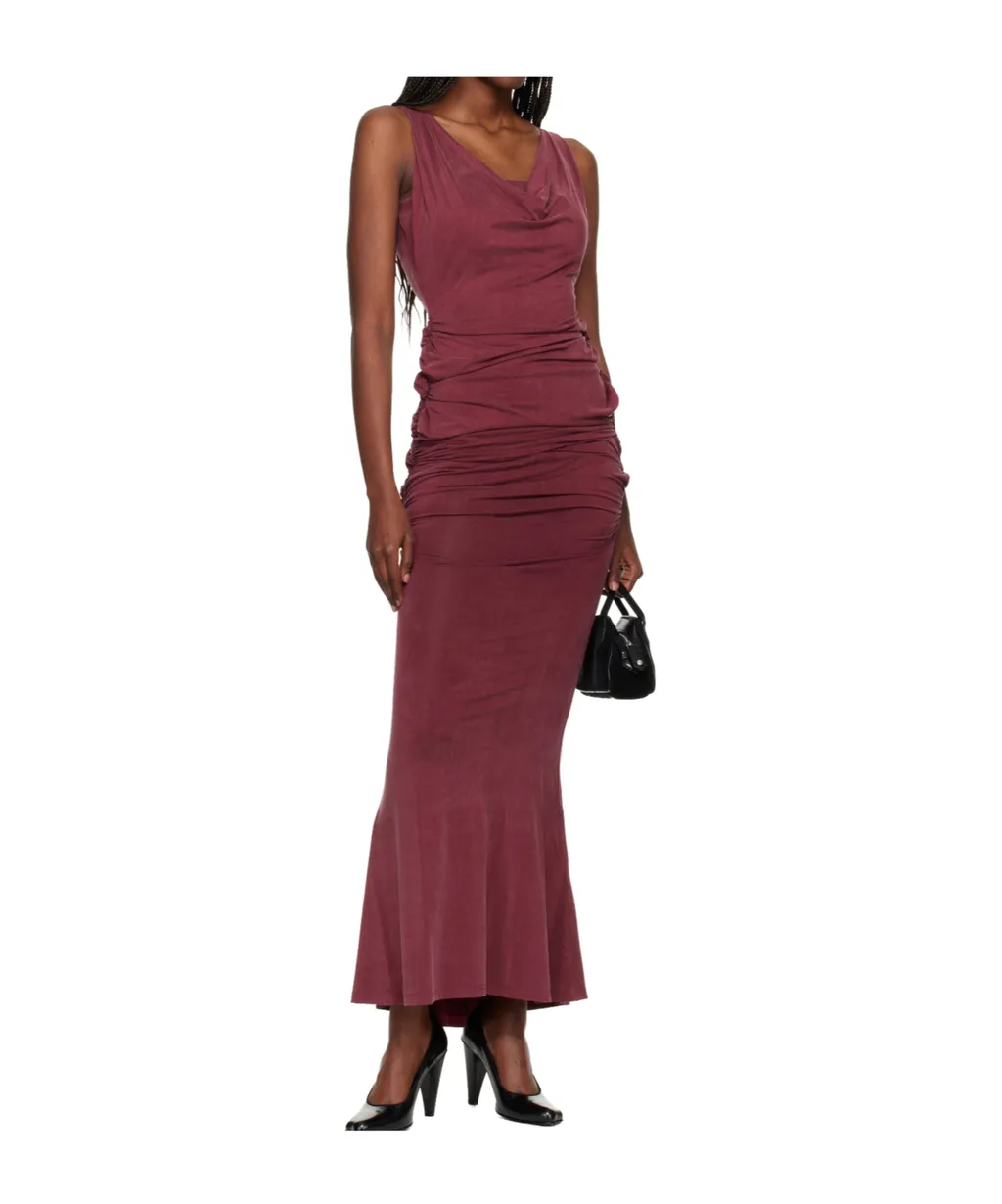 Cowl-Neck Maxi Dress