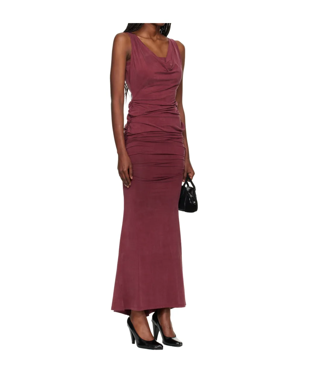 Cowl-Neck Maxi Dress