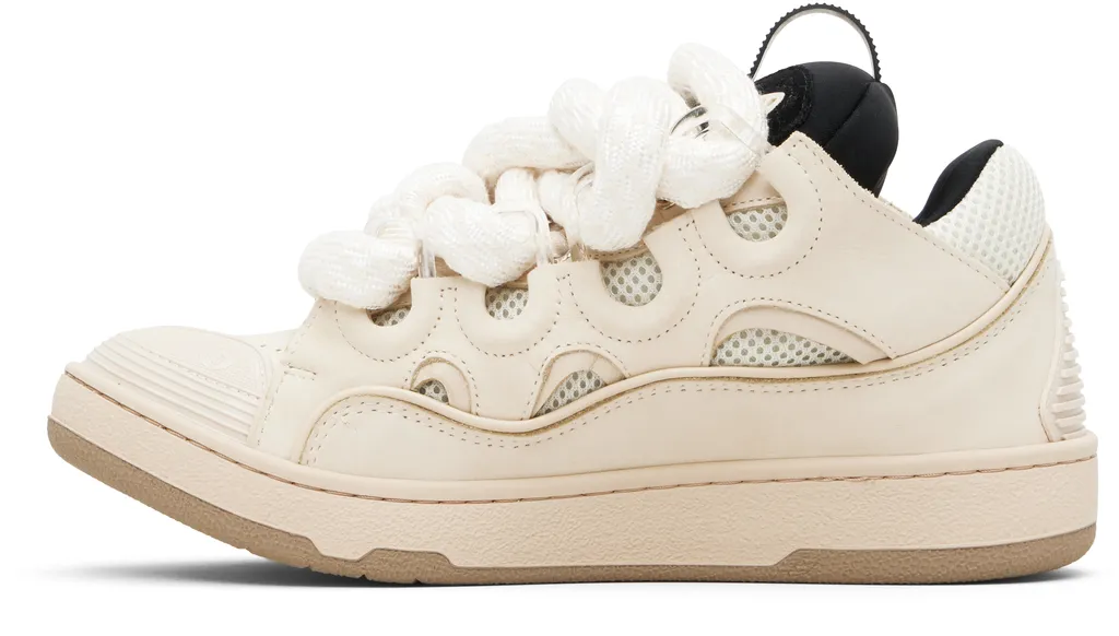 Curb Leather Sneakers With Snakeskin Laces