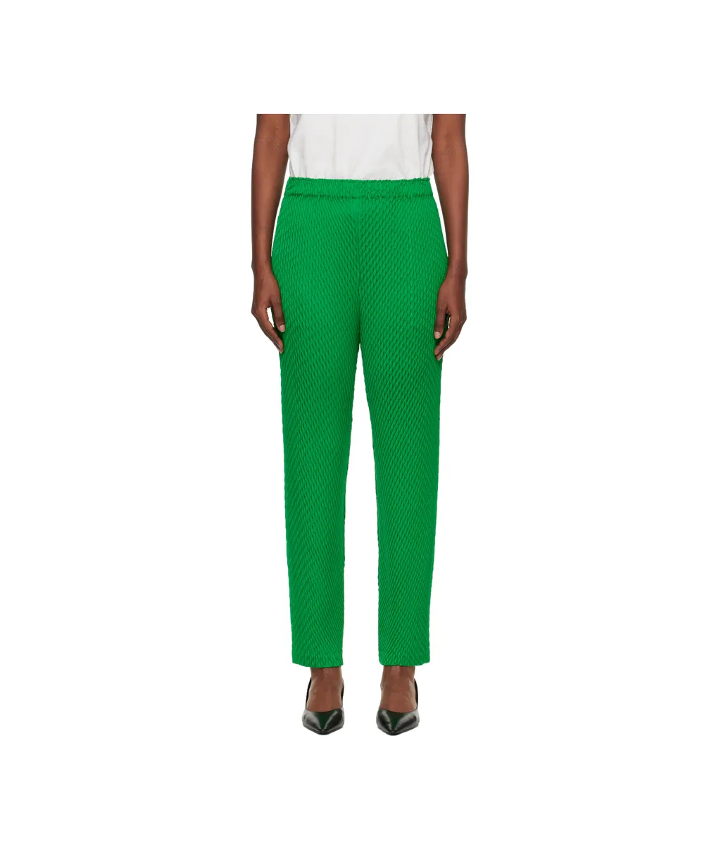 Pleated Satin Casual Trousers