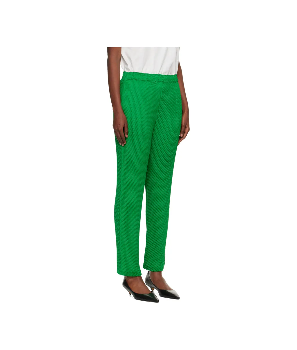Pleated Satin Casual Trousers