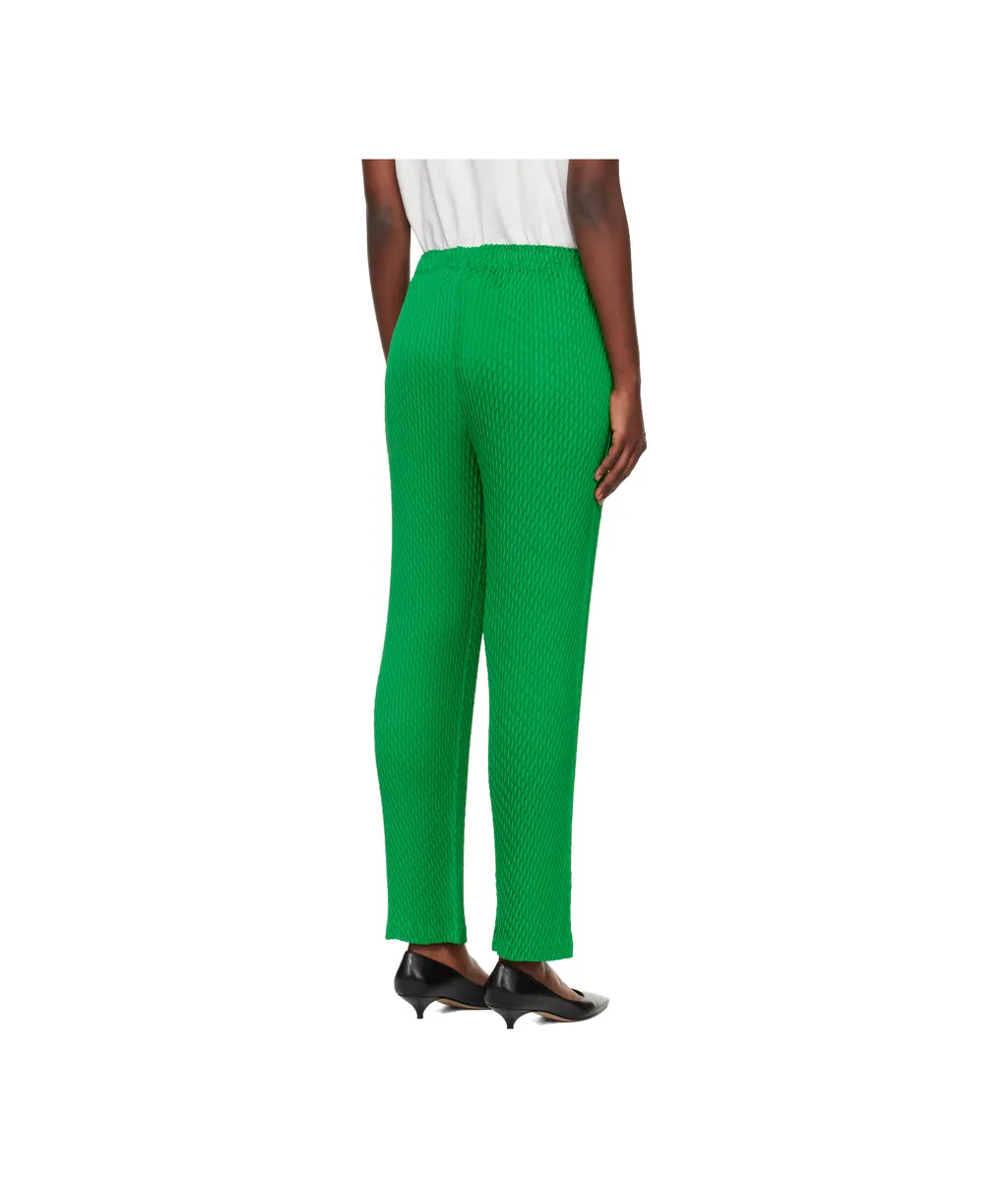 Pleated Satin Casual Trousers