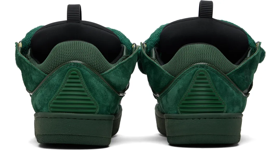 Curb Leather Sneakers With Snakeskin Laces