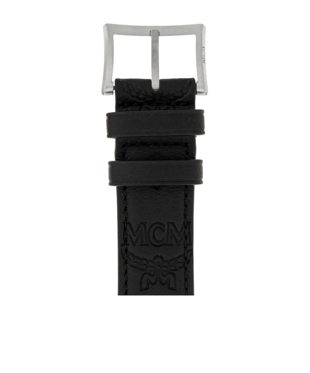 Embossed-Monogram Leather Apple Watch Band