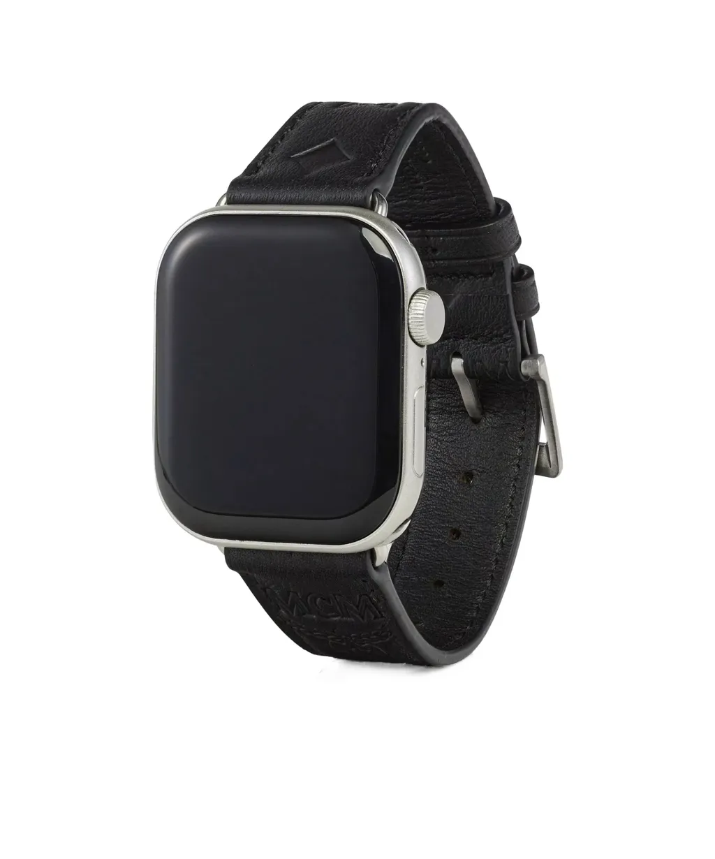 Apple Watch Band In Embossed Monogram Leather