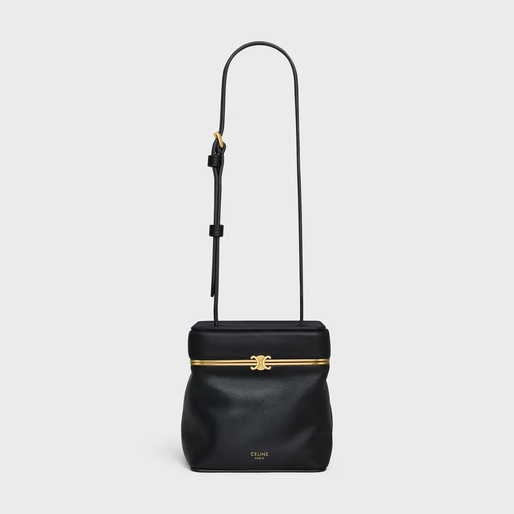 Small Triomphe Frame In Supple Calfskin