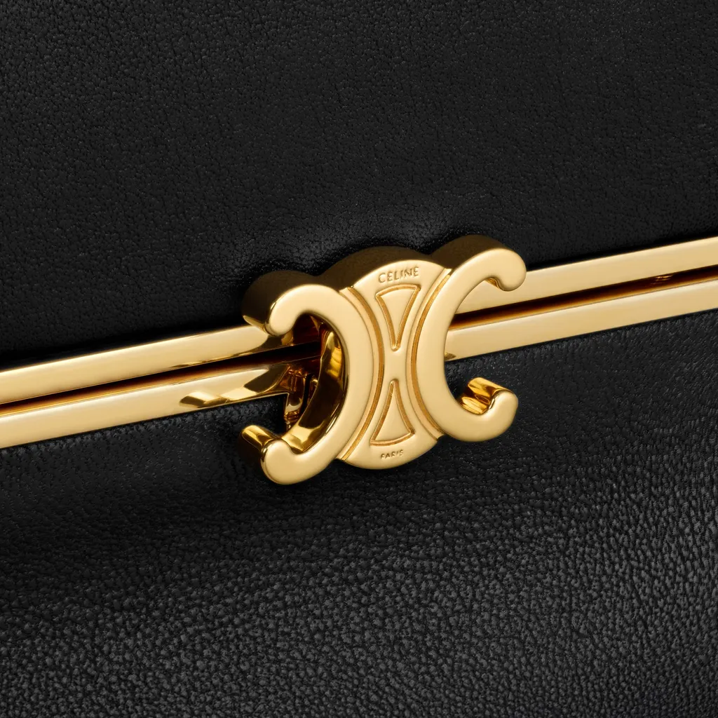 Small Triomphe Frame In Supple Calfskin