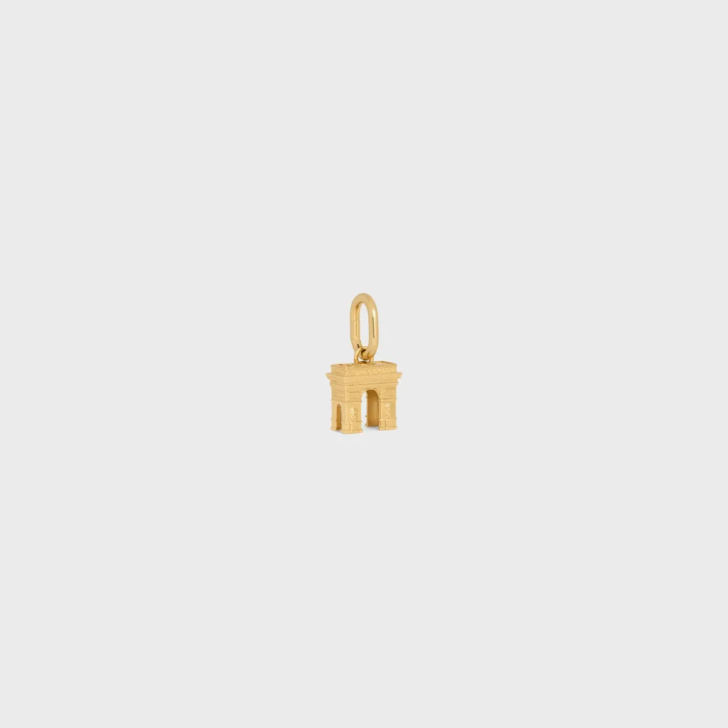 Celine Charms Arc De Triomphe In Brass With Gold Finish