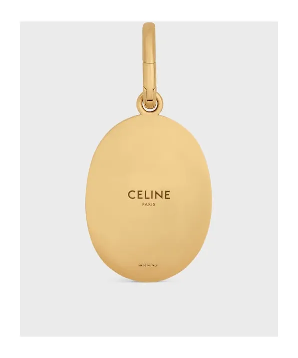 Celine Charms Maison Celine Medal In Brass With Gold Finish