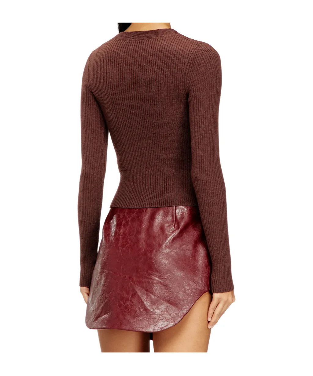 Diesel Oval-D Plaque Cut-Out Knitted Jumper