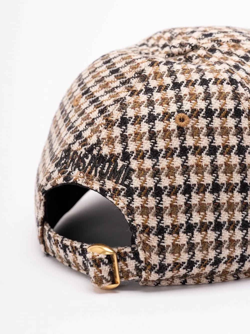 Valentino	Houndstooth Logo Embroidered Baseball Cap