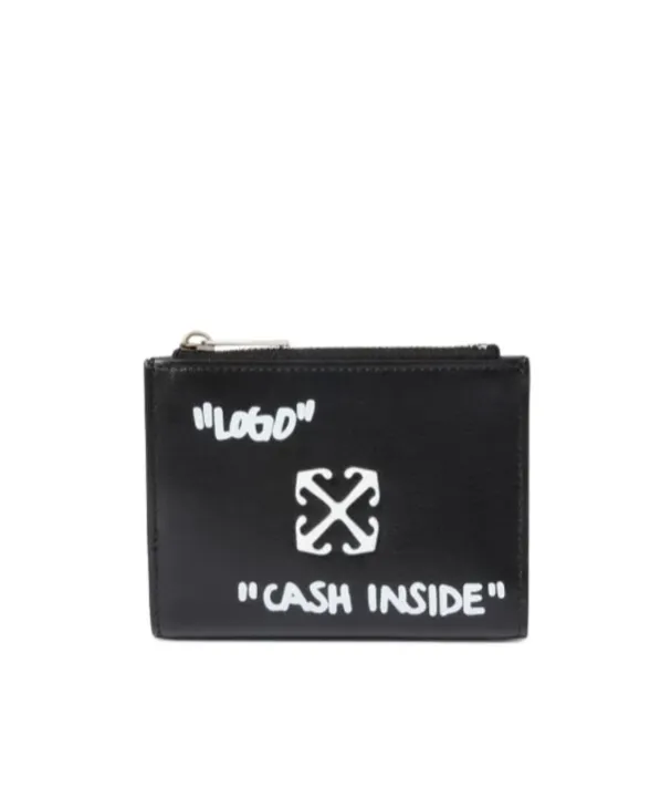 Off-White Jitney Logo Printed Zip-Up Wallet