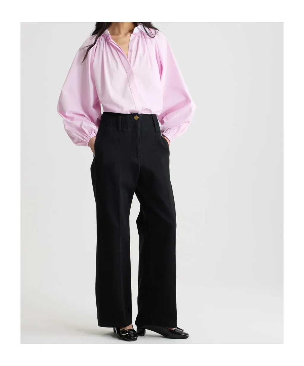 Wide Waistband Denim Jeans