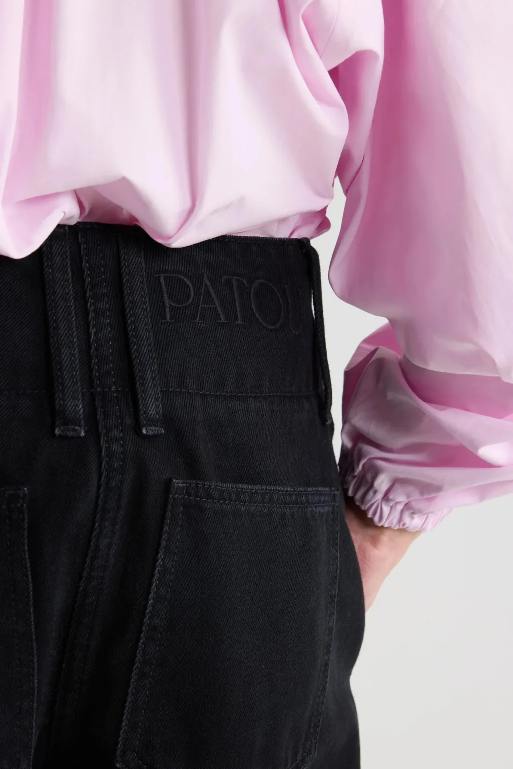 Wide Waistband Denim Jeans