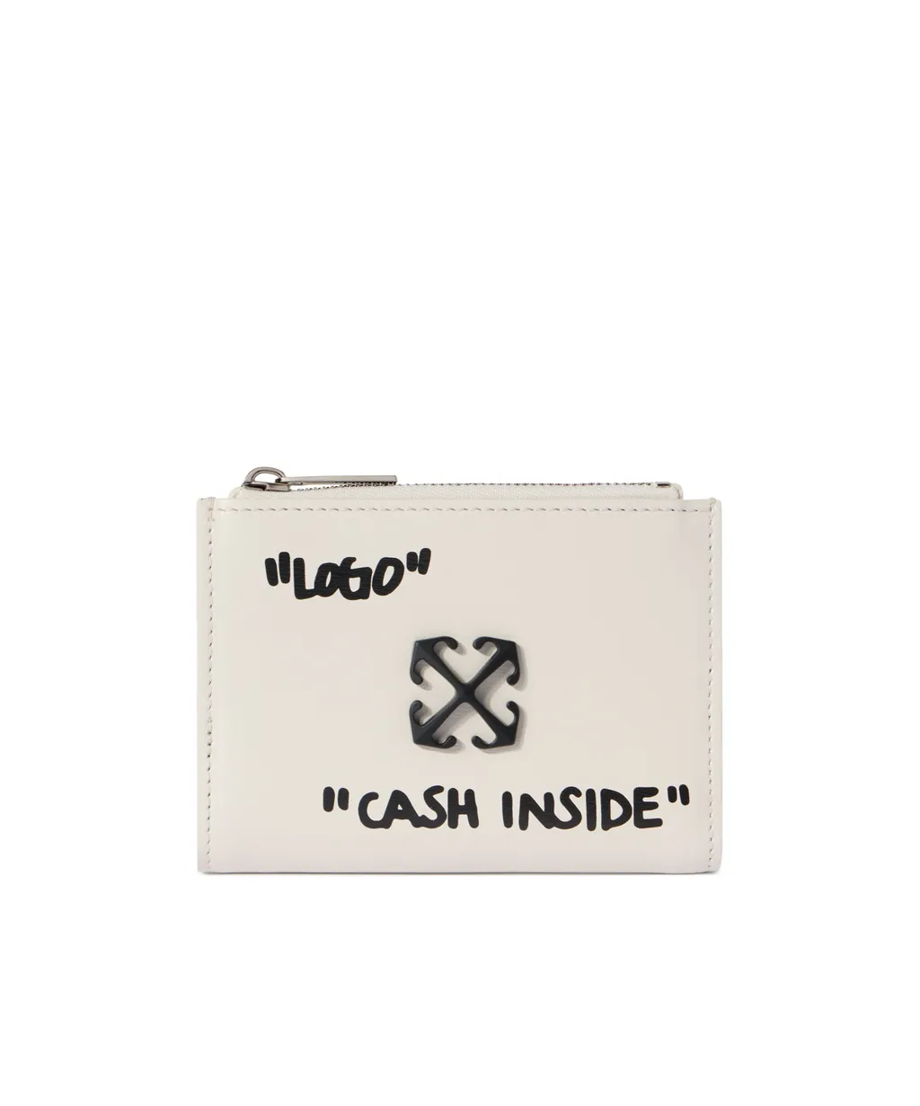 Off-White Jitney Logo Printed Zip-Up Wallet