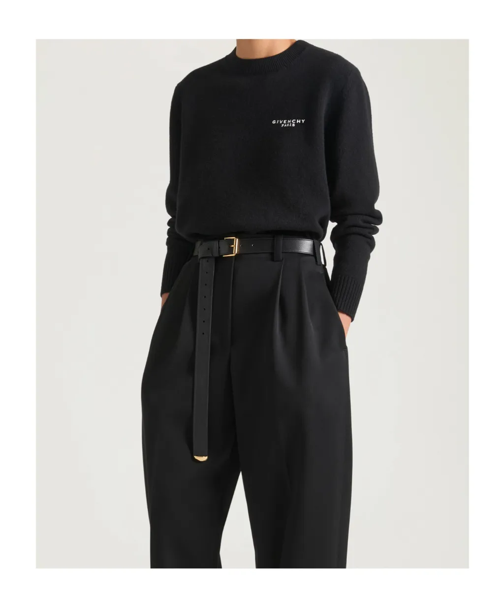 Givenchy Paris Signature Embroidered Knitted Jumper