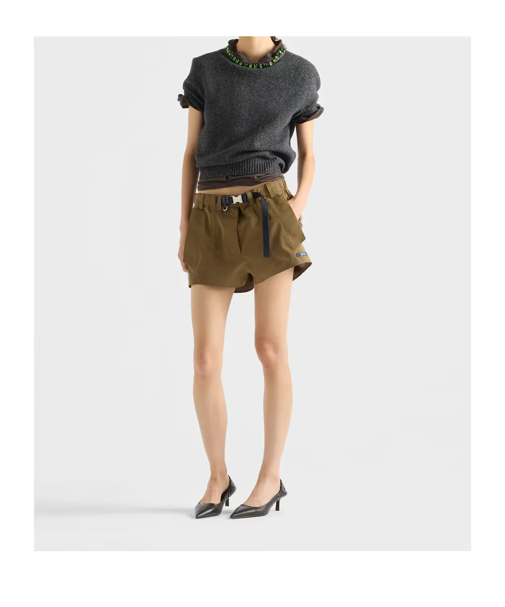 Prada Embellished Short-Sleeved Jumper